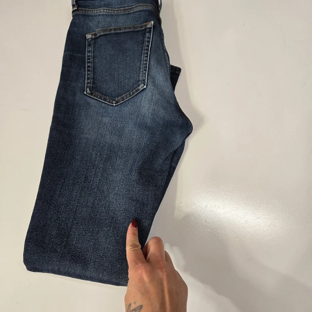 Everlane‎ Dark Blue Wash Cotton Blend The High Rise Skinny Jean Size 28 Ankle